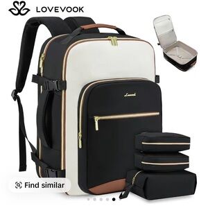 Lovevook Black and White Women’s or Mens Backpack